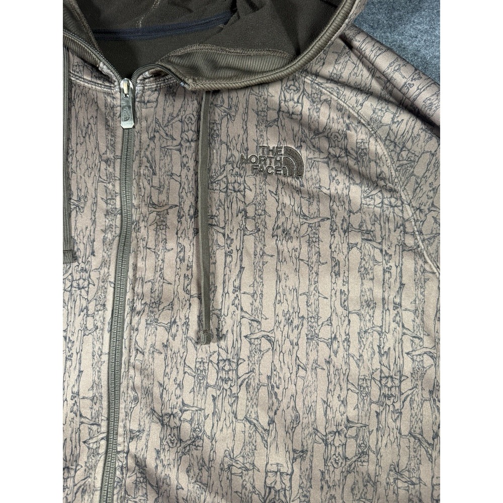 The North Face TNF Apex Full Zip Hoodie with Tree Forest Camo Print Size Large